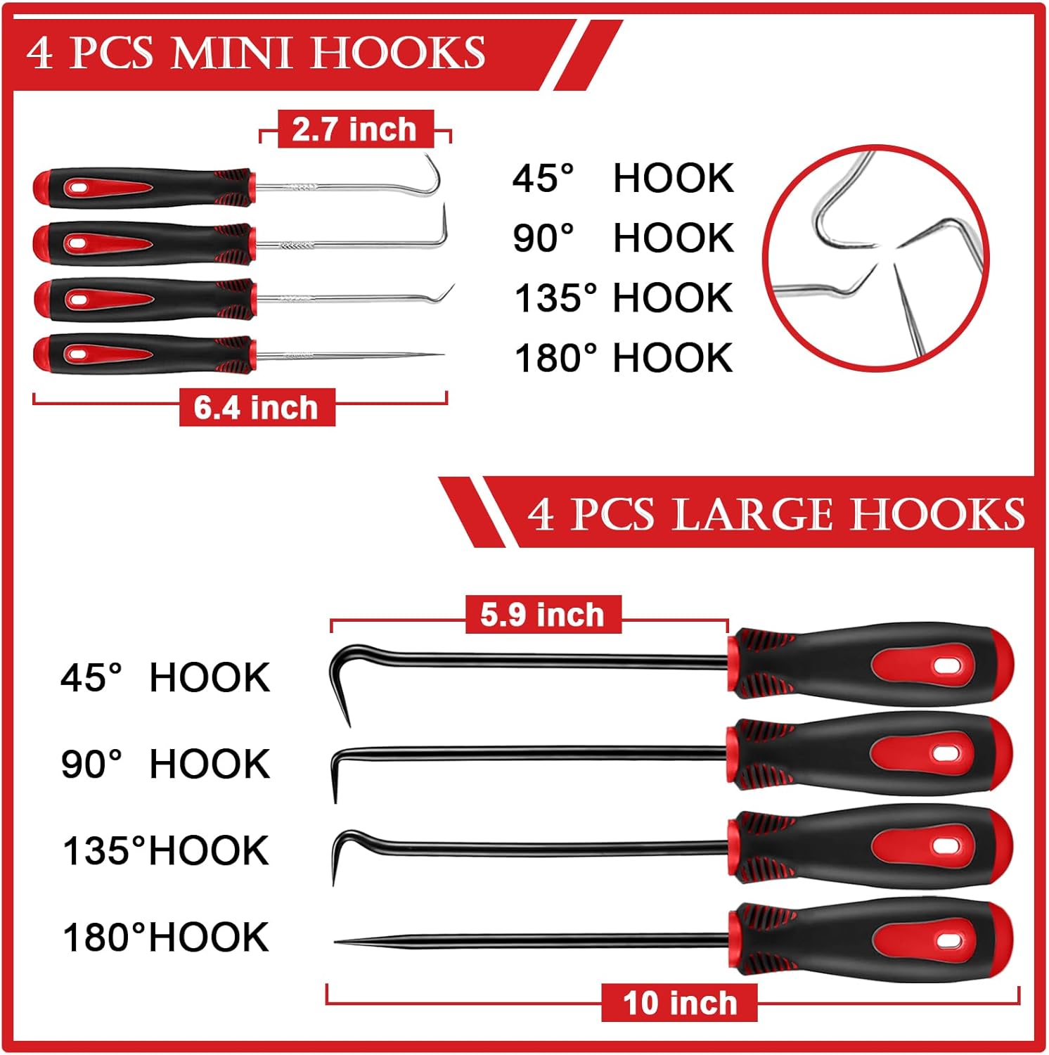 XBVV 17 Pcs Pick and Hook Set with Trim Removal Tool, Clip Pliers, Fastener Remover,Scraper,and Magnetic Telescoping Tool Kit for Repair Automotive,Upholstery and Electronics Maintenance Pick Tools