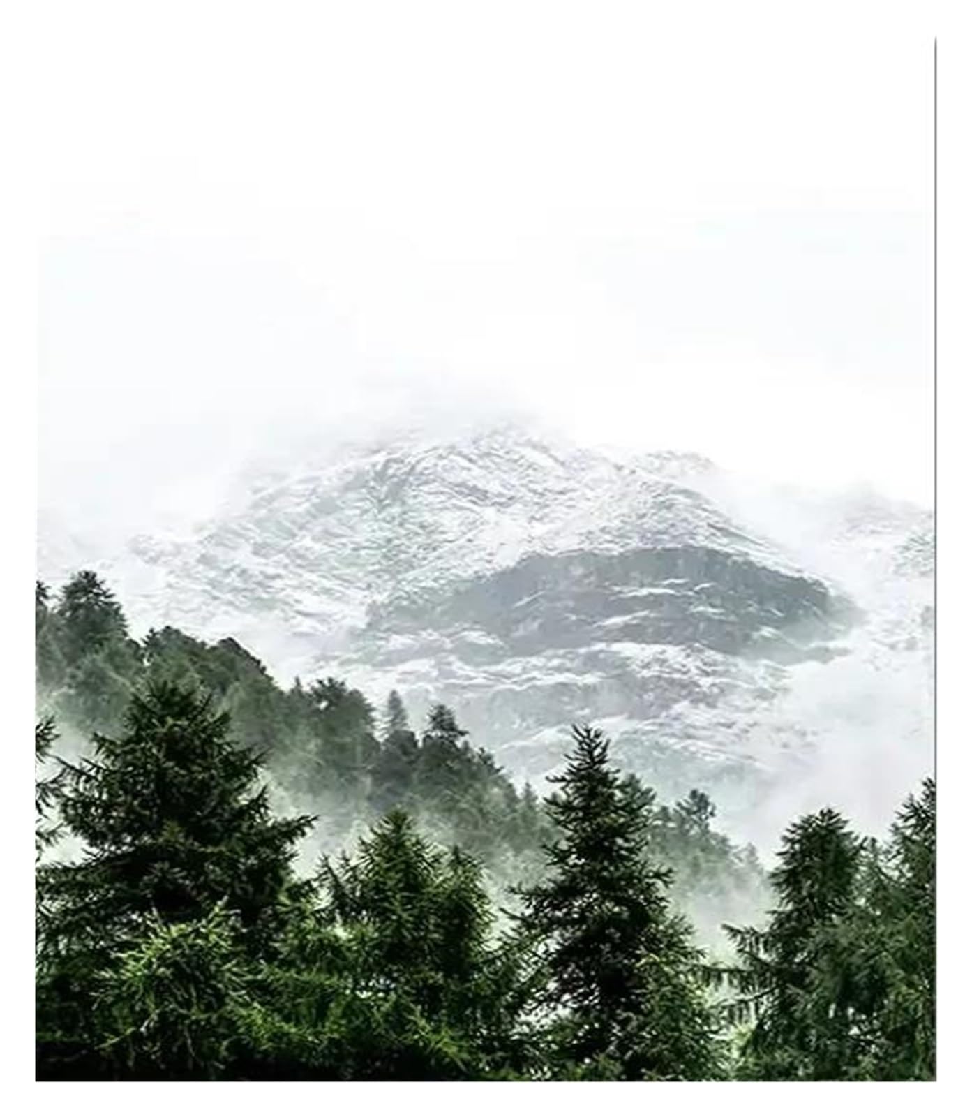 Impression sur toile peinture nature forêt vert pour décoration murale moderne