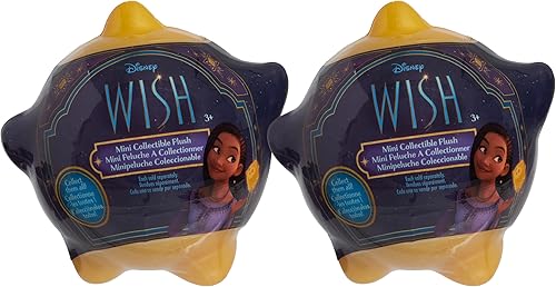 Disney Wish - Mini peluche coleccionable, 2 cápsulas inspiradas en bolsas ciegas, juguetes para niños con licencia oficial para niños a partir de 2
