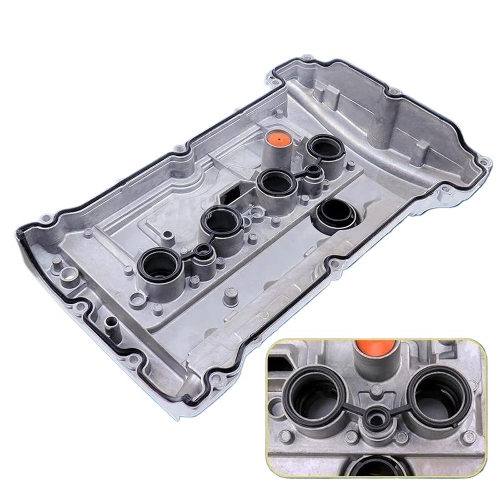 Coperchio valvola auto Coperchio Valvola Motore In Alluminio Con Guarnizione Per Mini Per Cooper JCW R55 R56 R57 R58 R59 N14 1.6L 07-12 11127585907 V202178 Punterie Valvola Motore