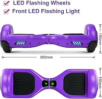 Vista 52 de FLYING-ANT Hoverboard - Hoverboard de 6.5 pulgadas con Bluetooth y luces LED intermitentes, Hover Board para niños y adolescentes