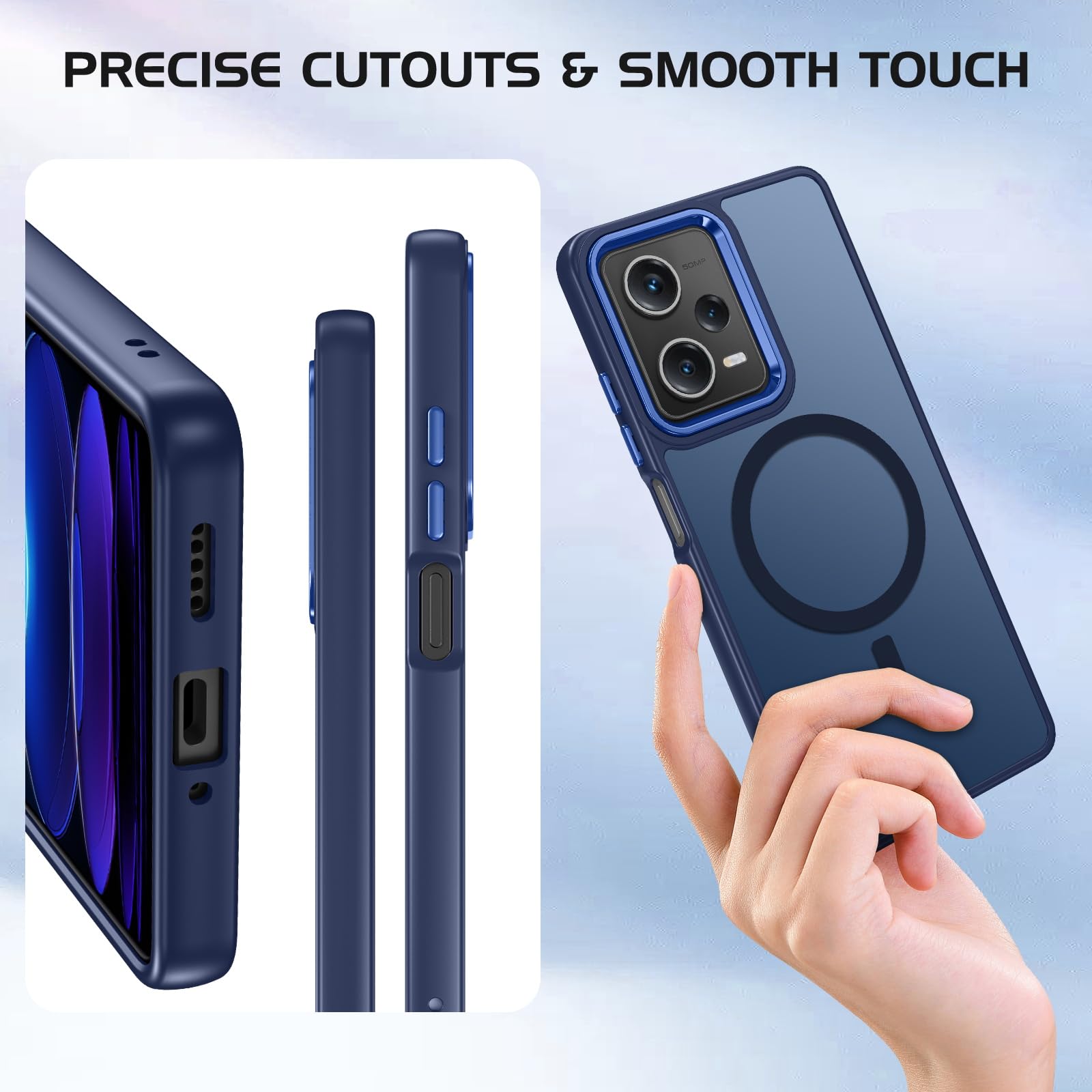 Cover Magnetica DOMAVER Per Xiaomi Redmi Note 12 Pro 5G - Compatibile MagSafe, Opaca - 3