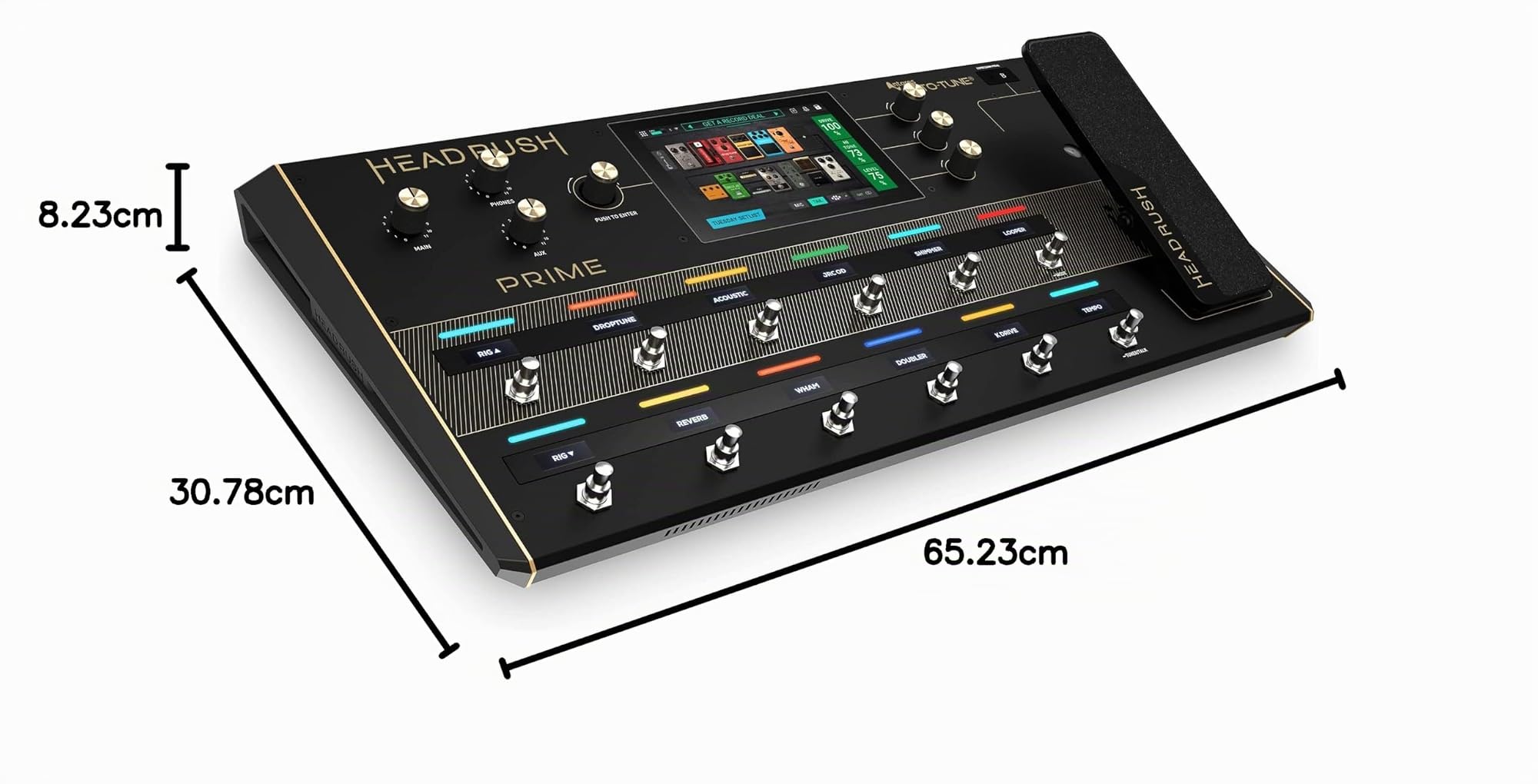 HeadRush Prime Pedal Multiefectos para Guitarra Eléctrica y Voz | Procesador Multiefectos con Clonador de Amplis, Looper, Auto-Tune, Wi-Fi, Bluetooth, Pantalla Táctil, Caja de Ritmos