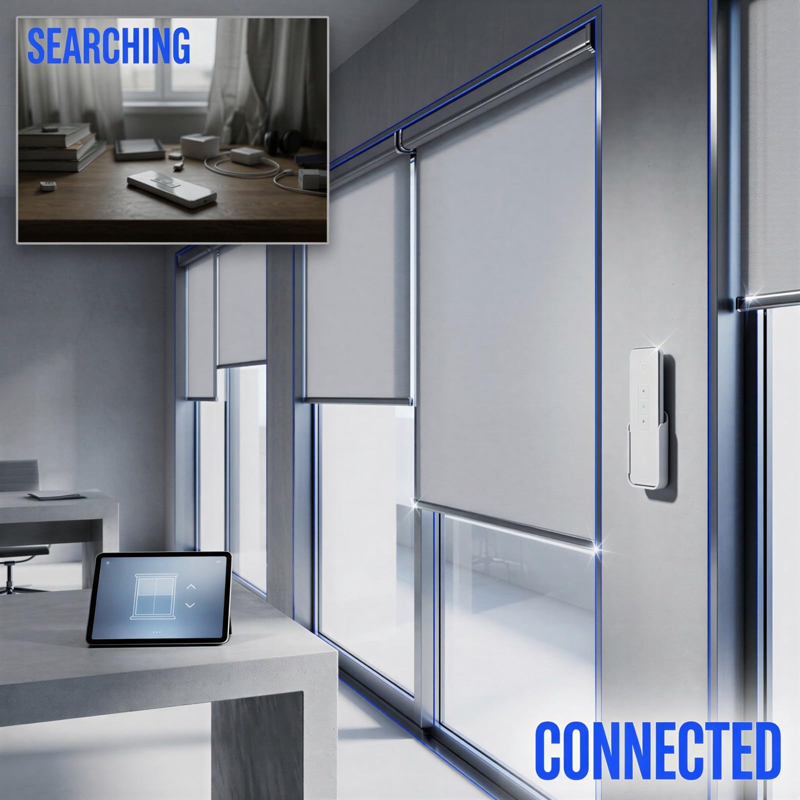 Télécommande pour Stores Compatible avec Le contrôleur WiFi Tuya, Design à 3 Boutons et Support Mural, télécommande Intelligente pour Rideaux motorisés, Volets roulants, Portes et fenêtres