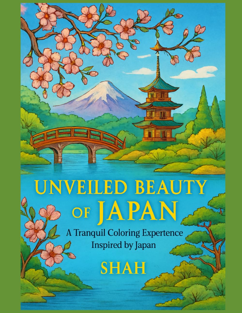 Unveiled Beauty of Japan: A Tranquil Coloring Experience Inspired by Japan