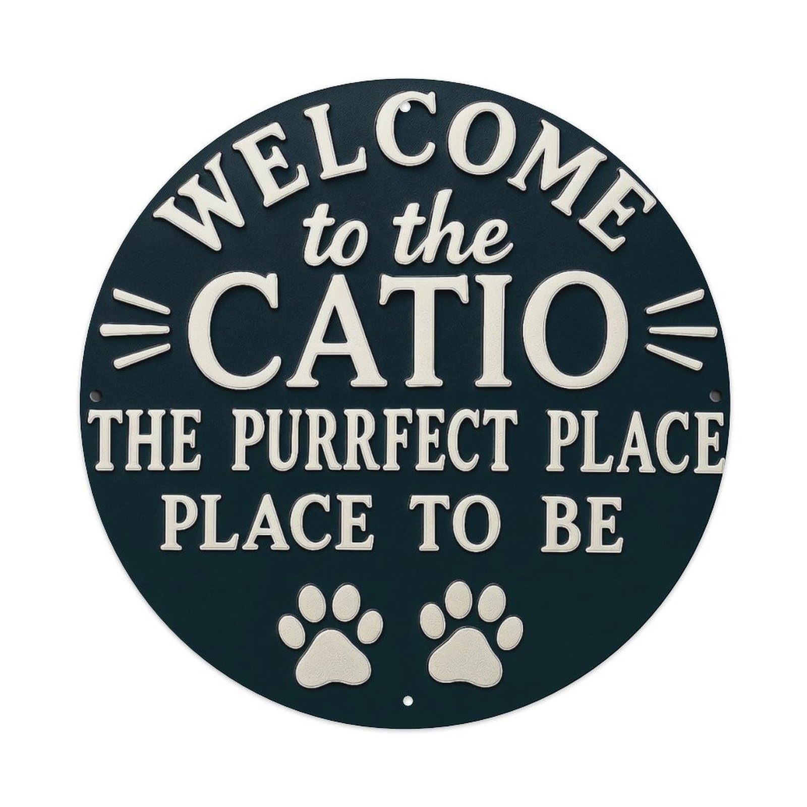 Welcome To The Catio Sign Tin Sign Metal Poster Vintage Metal Signs for Home Man Cave Bar Cafe Kitchen laundry room Wall Decorations 8x8 inches