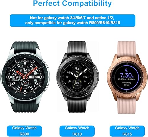 Miniatura 2 de Cargador compatible con Samsung Galaxy Watch de 1.654 in/1.811 in, base de carga mejorada para Galaxy SM-R800/R810/R815 cargador de reloj