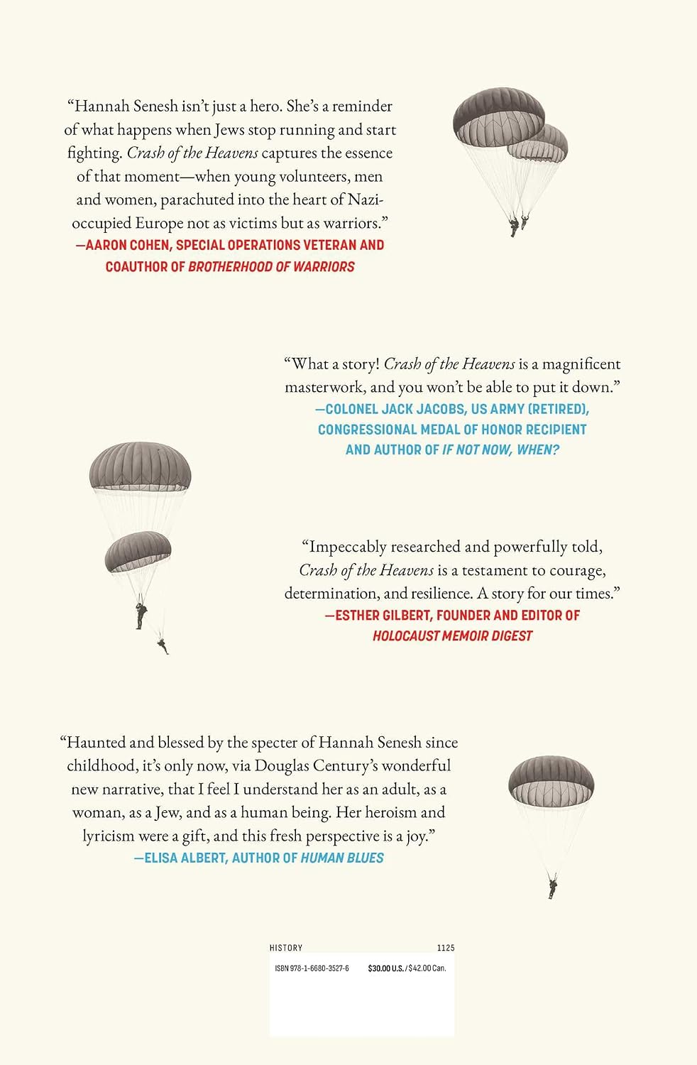 Crash of the Heavens: The Remarkable Story of Hannah Senesh and the Only Military Mission to Rescue Europe's Jews During World War II