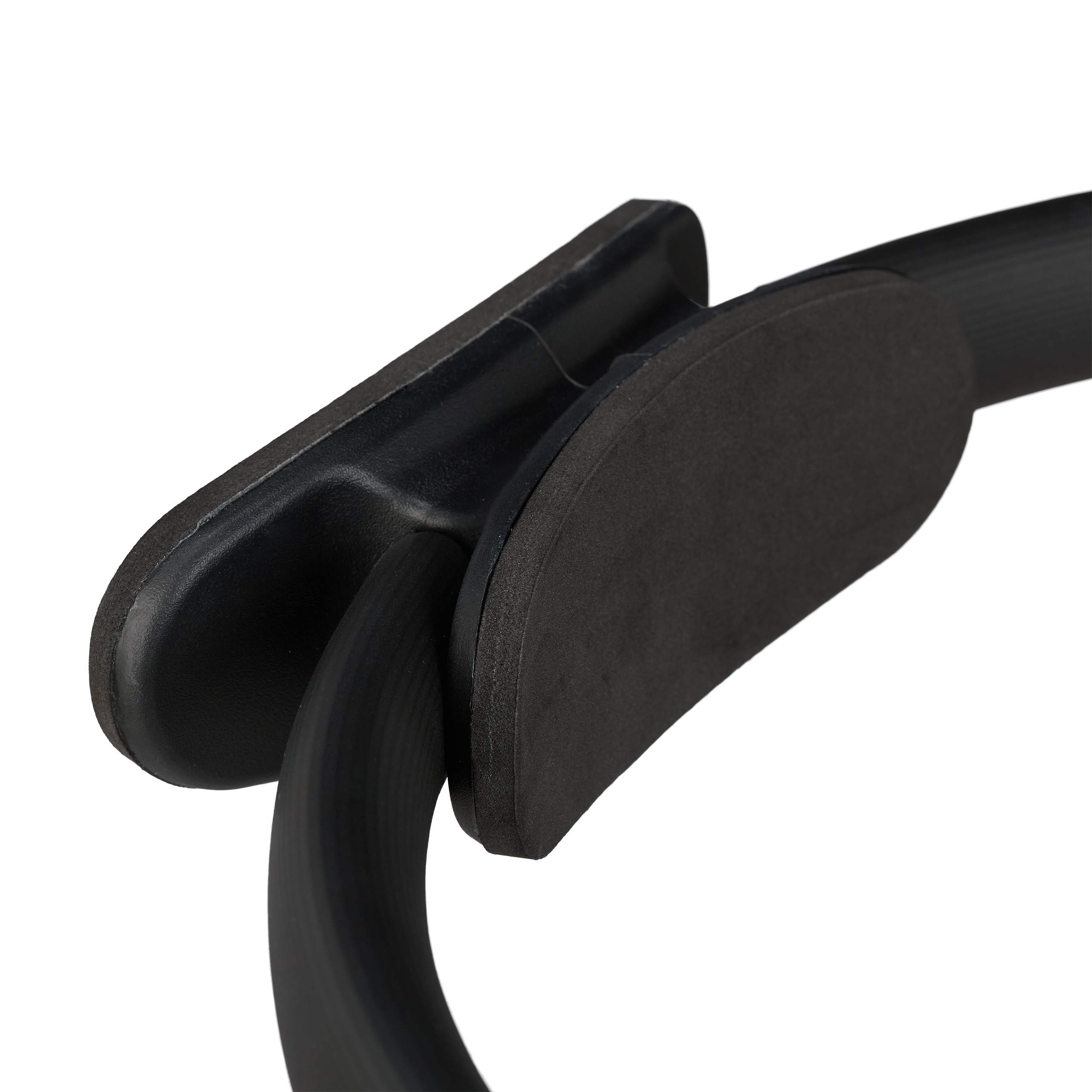 2X Anello da Pilates con Esercizi, Doppia Impugnatura, Imbottito, Ø 37cm, Fitness Ring, Allenamenti Yoga, Nero