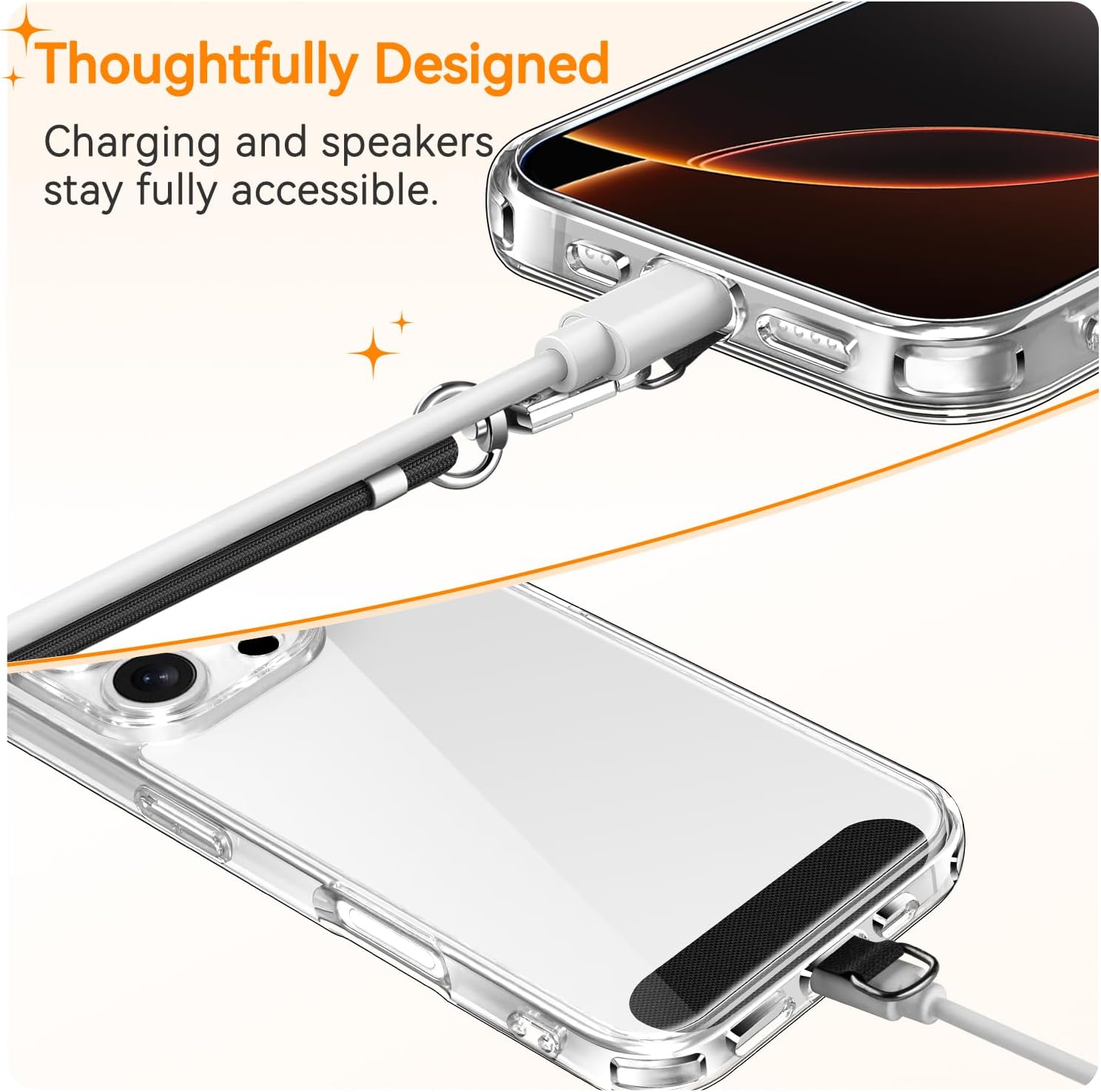 ivoler Cordon para Movil Universal, Cuerda para Movil Ajustable con 2 Parches Duraderos y Lazo de Cuero Negro, Compatible con Todos Los Teléfonos Inteligentes y la Mayoría de los Funda – Negro 7