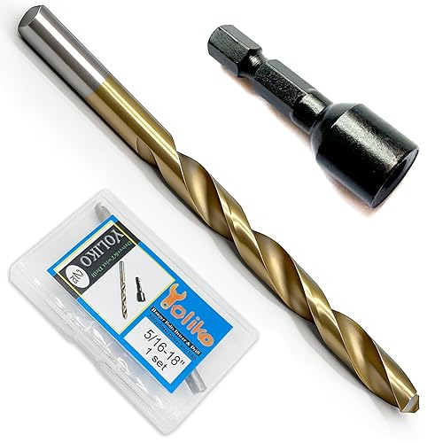 Miniatura 12 de 2 destornilladores y taladros de perno de suspensión, destornillador de acero de aleación con taladro giratorio HSS para tornillos de madera