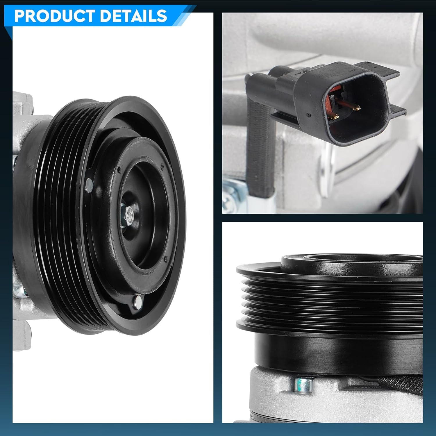 TadaMark A/C Air Conditioner Compressor with Clutch Fit for Ford Fiesta 1.6L 2011 2012 2013 Replace for CO-11340C