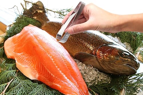 Miniatura 4 de Yoshihiro Pinzas antideslizantes de hueso de pescado Herramienta de guarnición de chef de sushi japonés (tipo oriental antideslizante)