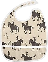 Vista 7 de MCHIVER Baberos de bebé para bebé niño y niña, delantal de alimentación impermeable, babero de algodón para comer alimentos, 2 paquetes