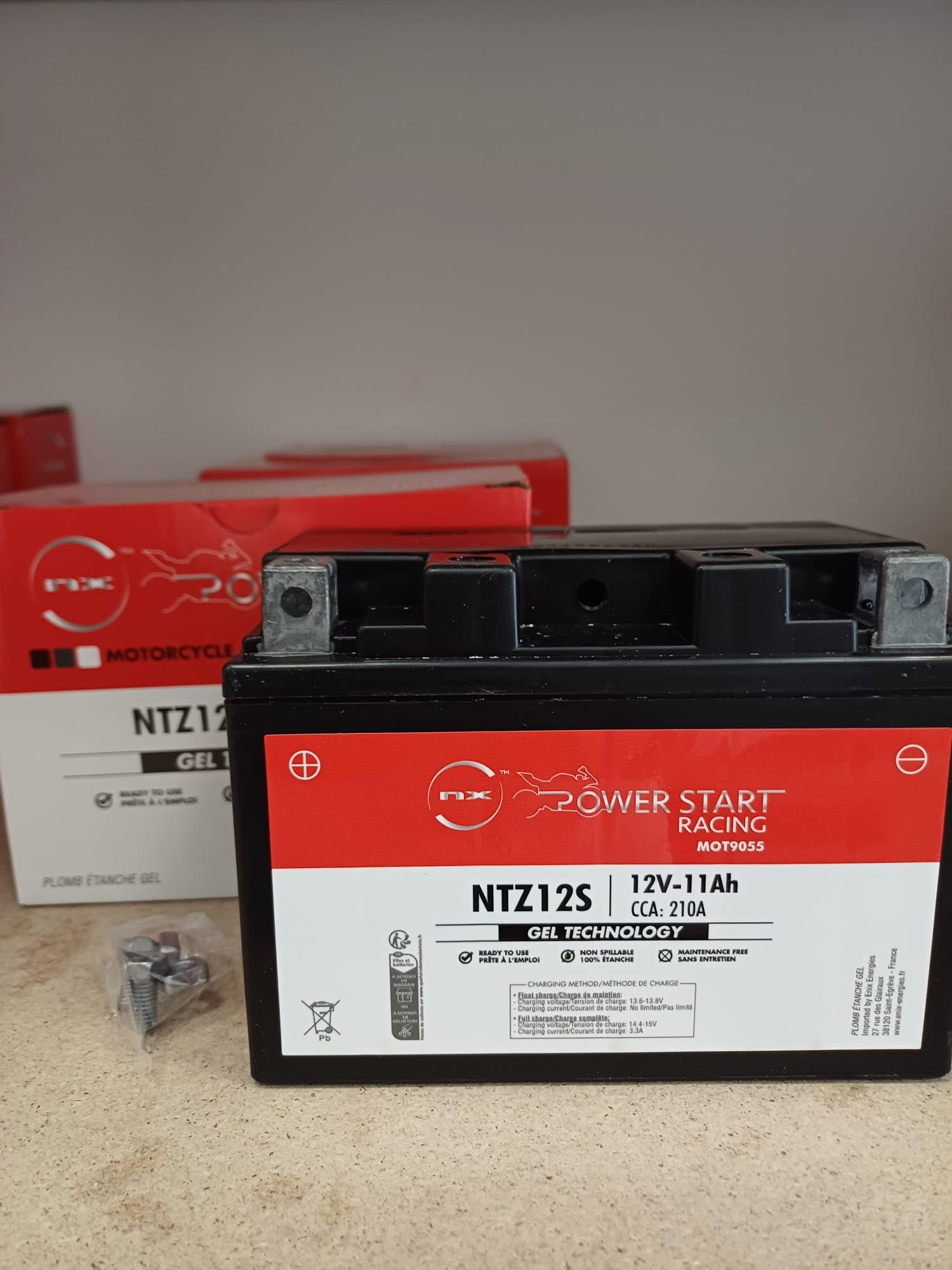 Batería moto Gel NTZ12S / YTZ12S 12V 11Ah