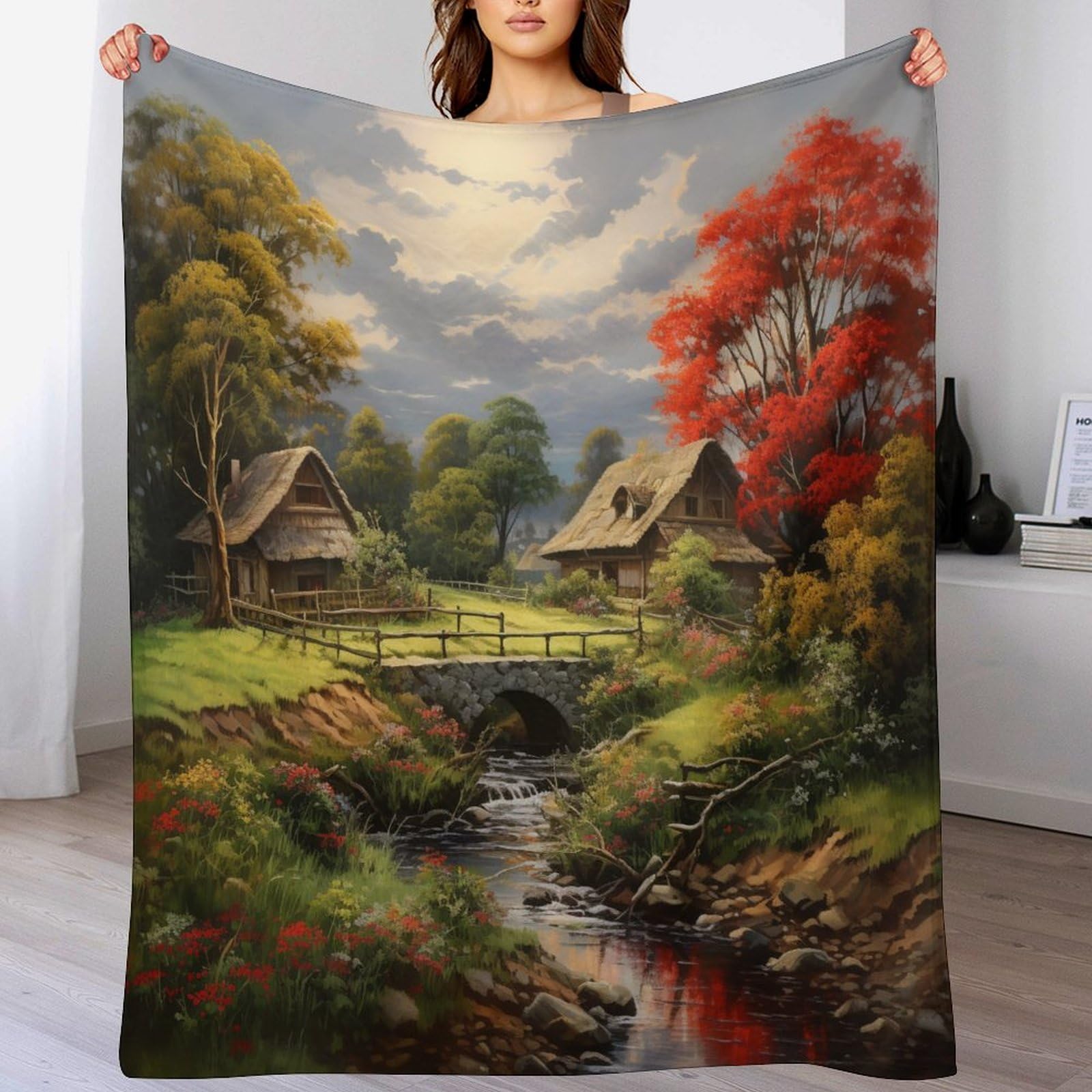 Couverture polaire douce flannel contre le froid sur le canapé 150x200