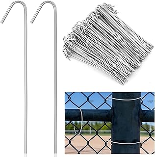 200 Pcs 6-1/2" Chain Link Fence Wire Ties 9 Gauge Heavy Duty Aluminum Ties Hook for Chain Link Fence, Posts, Rails, Dog Kennel Repair