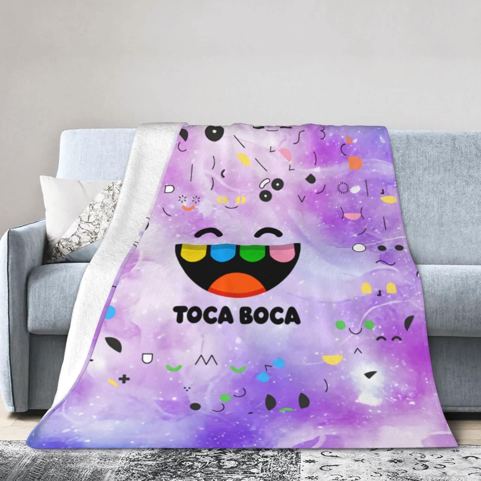 Toca Anime Boca Blanket Throw Blankets Ultra Soft Flannel Lightweight Throws for Couch, Bed,All Seasons Use 50"x40"