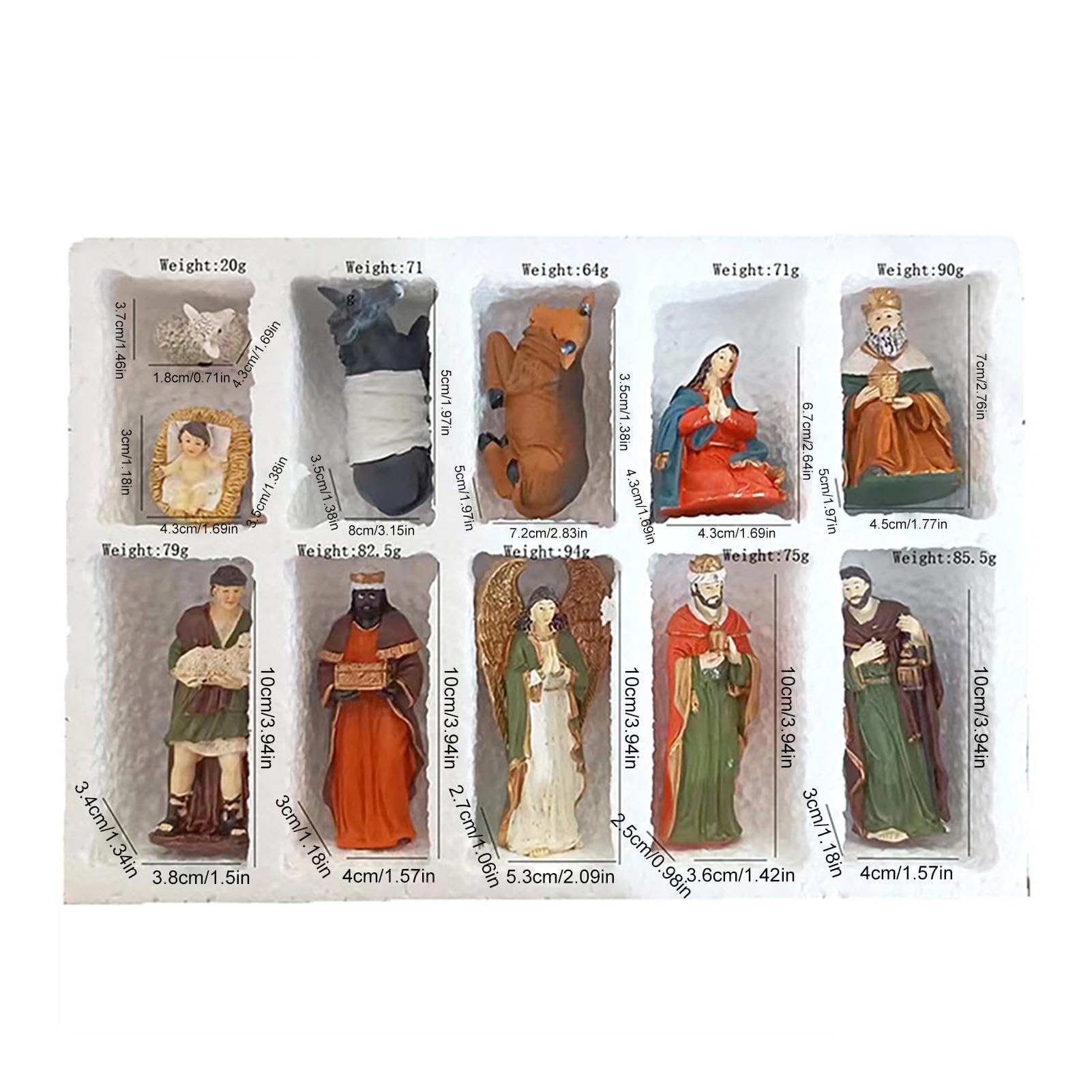 Statuetta natalizia classica per presepe, decorazione natalizia elegante e | tradizionale, perfetta per la casa e la chiesa, design intricato