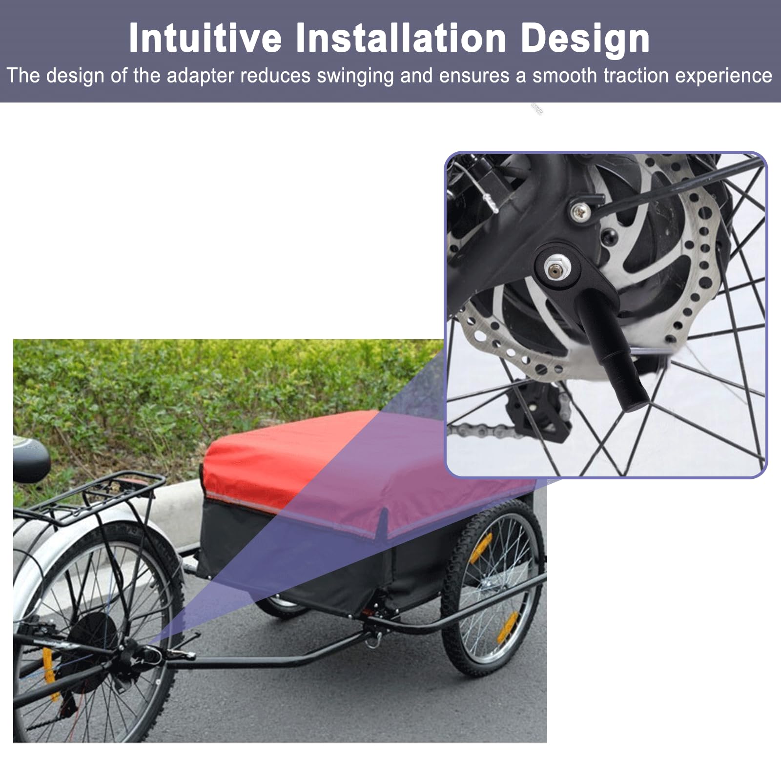 Attache Remorque Velo Connecteurs D'attelage avec 4 Goupilles D - Lock Bicycle Trailer Coupling