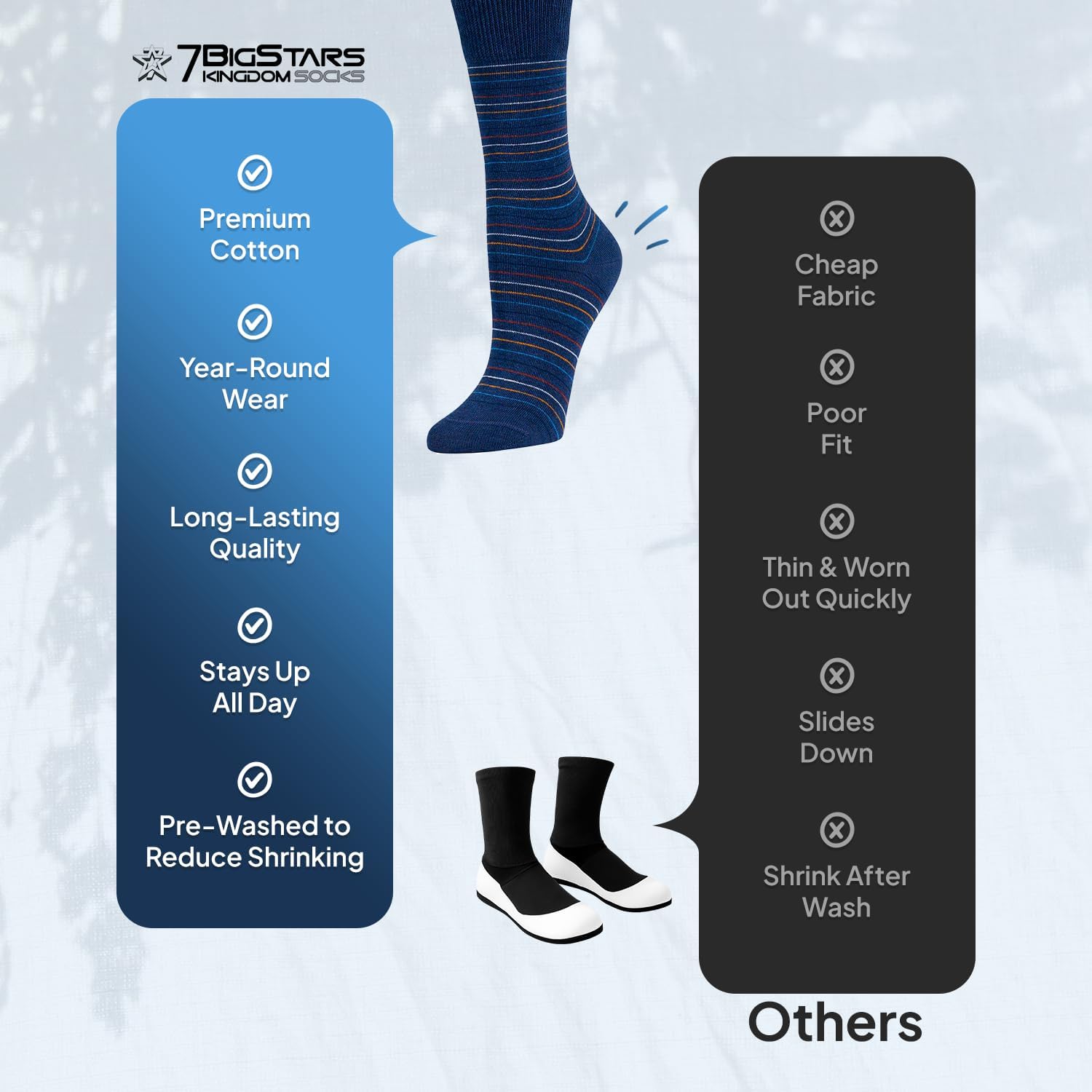 7BigStars Women Crew Socks - Fun Cotton Socks for Women, Colorful and Cute Designs, 4 Pairs Breathable Casual Dress Socks - Image 4