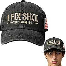 I FIX Shit, That's What I DO Hat, Vintage Adjustable Distressed Baseball Cap for Men Women