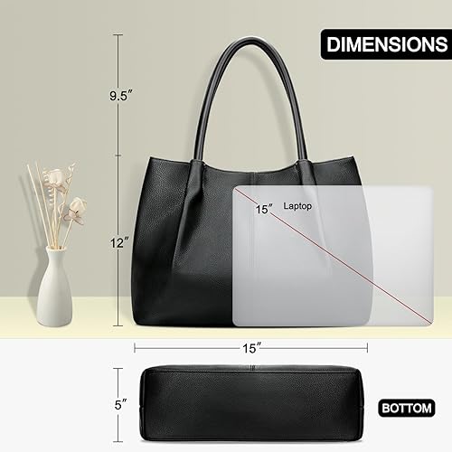 Miniatura 7 de KKXIU Bolso de mano para mujer, bolso de hombro de cuero vegano, bolsa de viaje de gran capacidad Negro,Negro02,marrón (02),Marrón2,Blanco