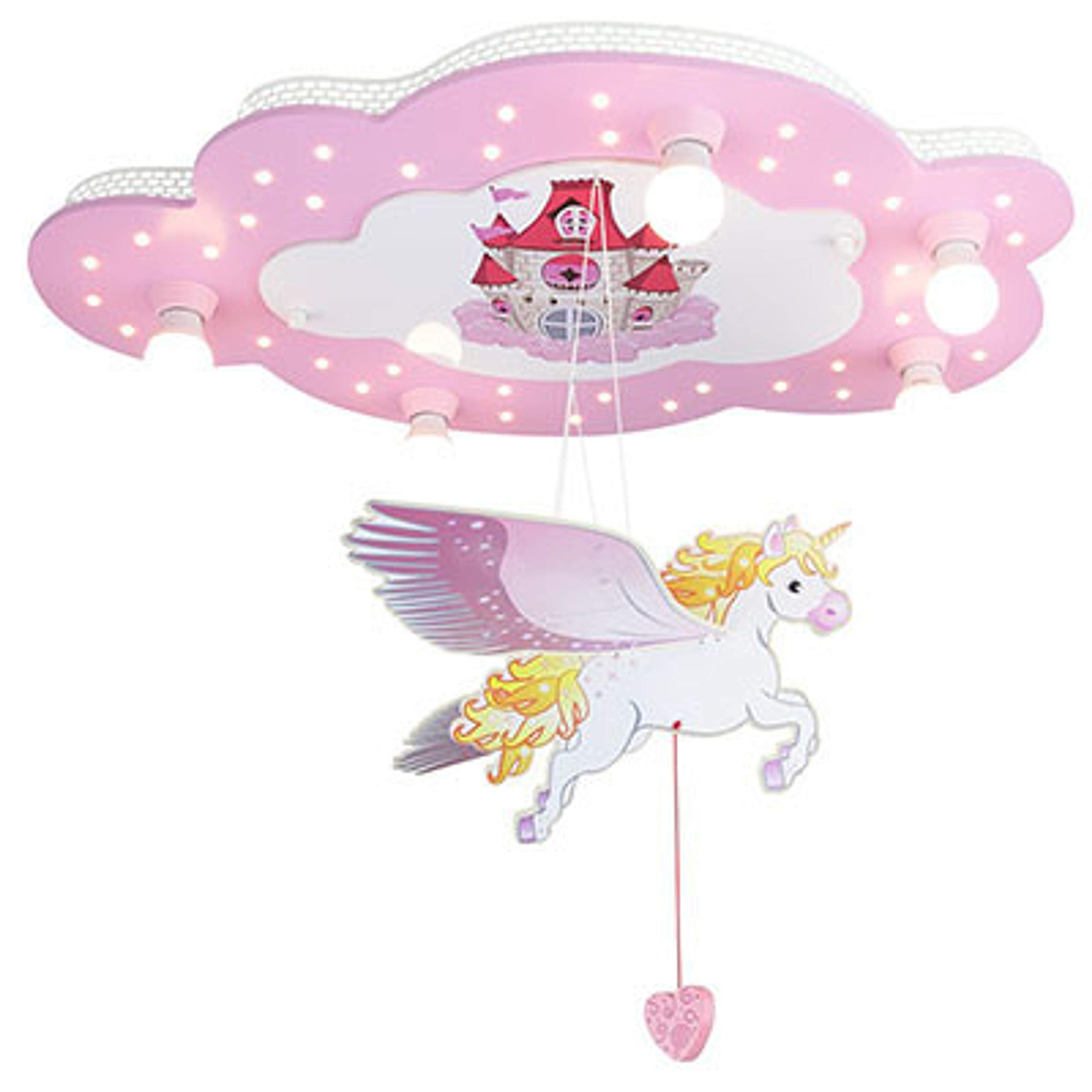 Elobra Castle Children's Ceiling Light With A Unicorn