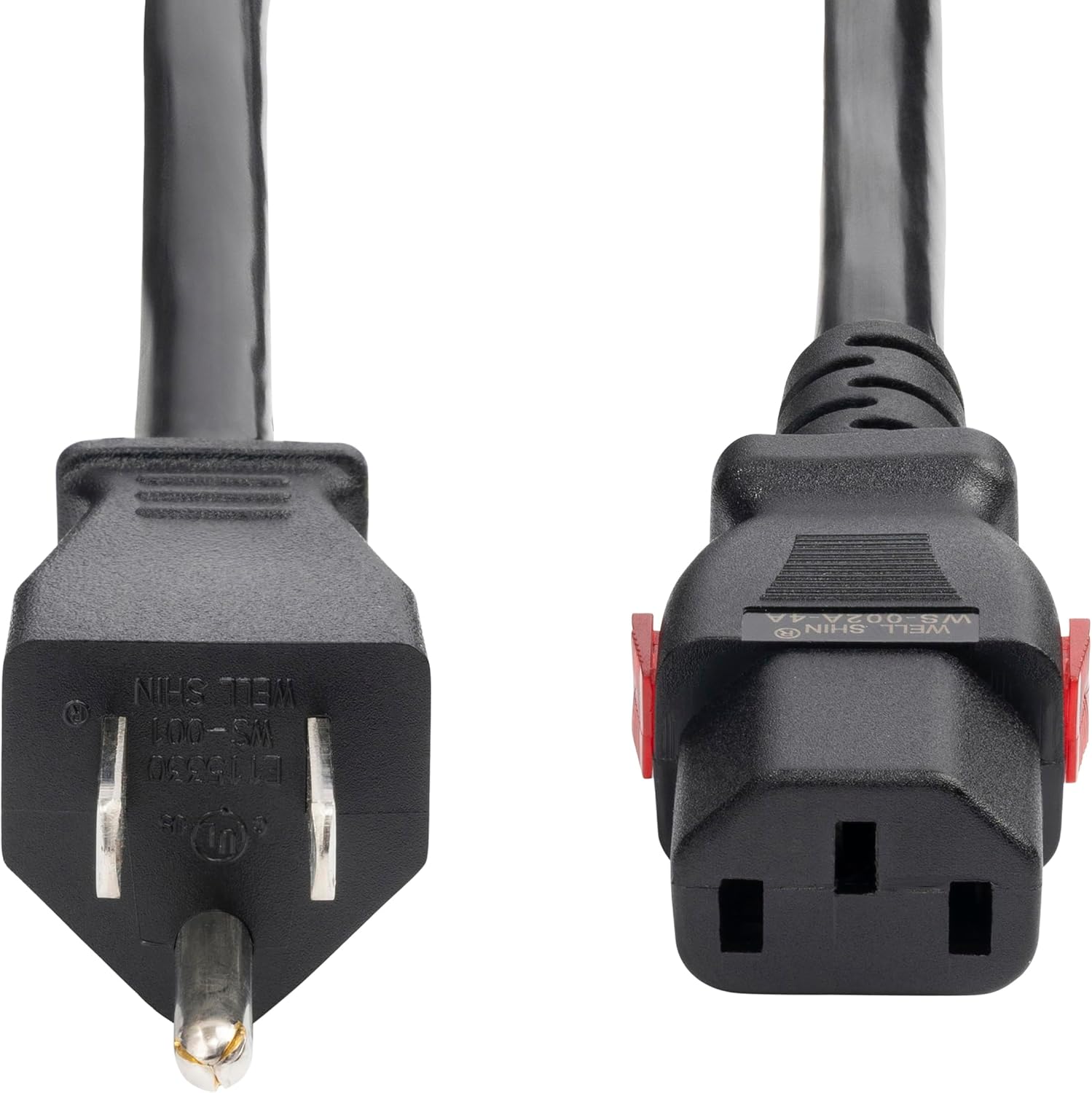 StarTech.com 12ft (3.6m) Heavy Duty Power Cord, NEMA 5-15P to Locking C13 AC Power Cable, 15A 125V, 14AWG, Replacement Computer/Monitor Power Cord - UL Listed, TAA (27LC-4B00-POWER-CORD)