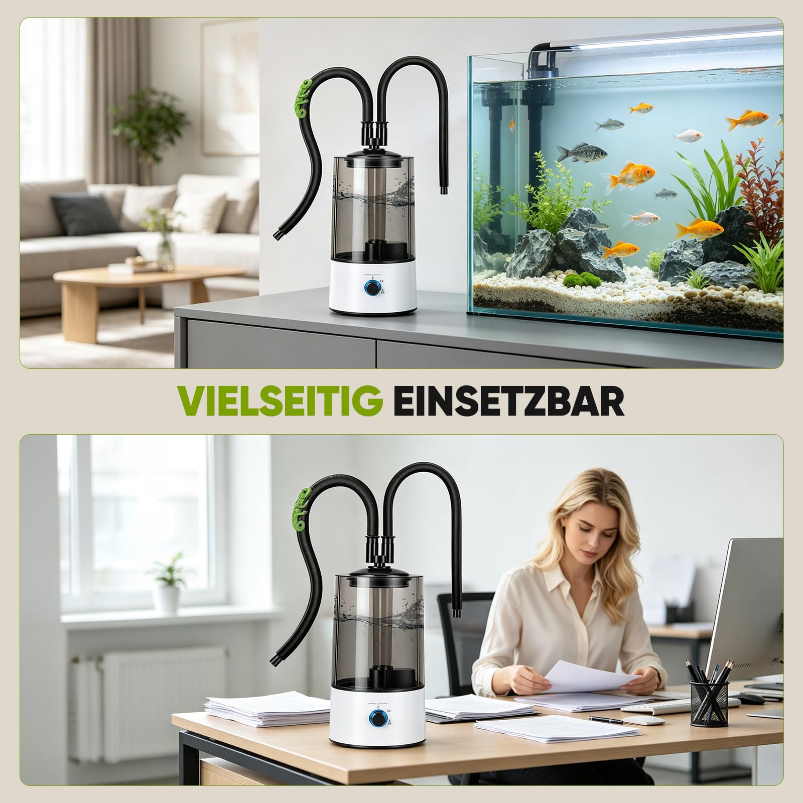 Reptilien Luftbefeuchter, 4L Großem Tank Nebelgerät，Reptilien-Tank-Terrarium Nebelmaschine mit 2m Schlauch,vernebler terrarium für Reptilien, Amphibien, Schildkröten, Feuchtpflanzen
