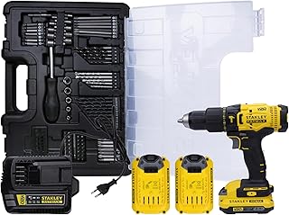 STANLEY FATMAX SCD711D2KA-B1 20V 2.0Ah 13mm Reversible Cordless Brushed Hammer Drill With 100pcs Accessories Kit 2x2.0Ah L...