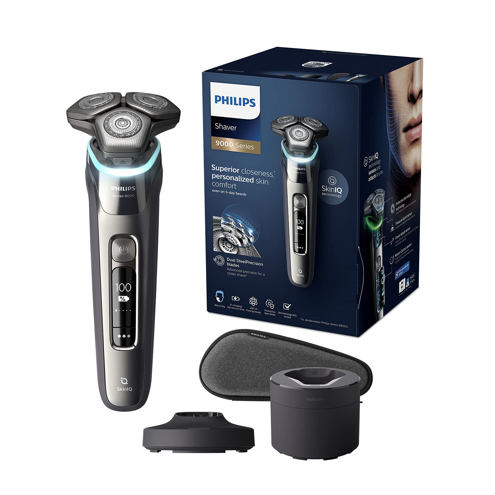 Buy Philips Shaver Series 9000 with Skin IQ Technology, Wet & Dry