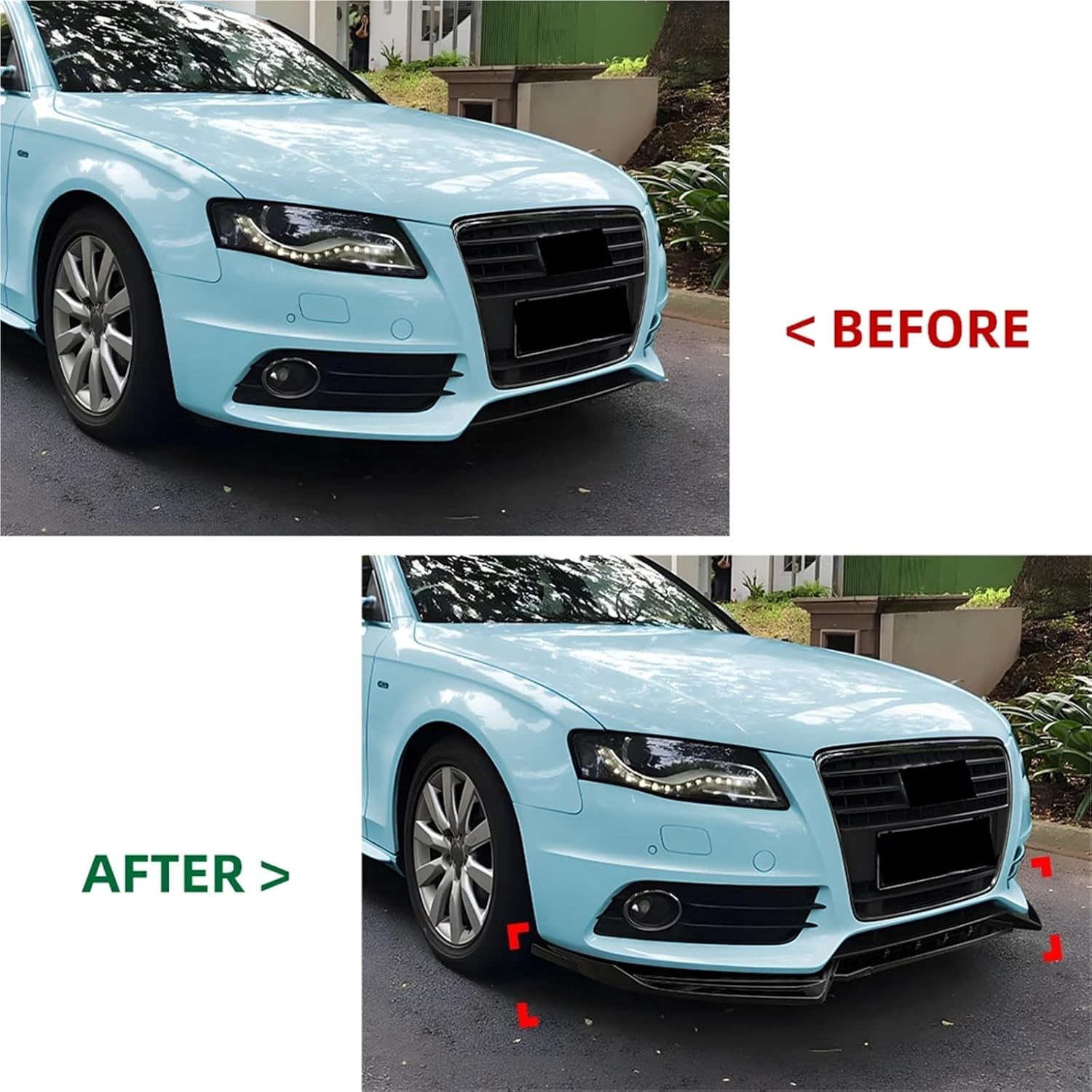 For Audi A4 S4 B8 S-line 2009-2012 Front Lip Spoiler Lower Splitter Modification Car Body Kit