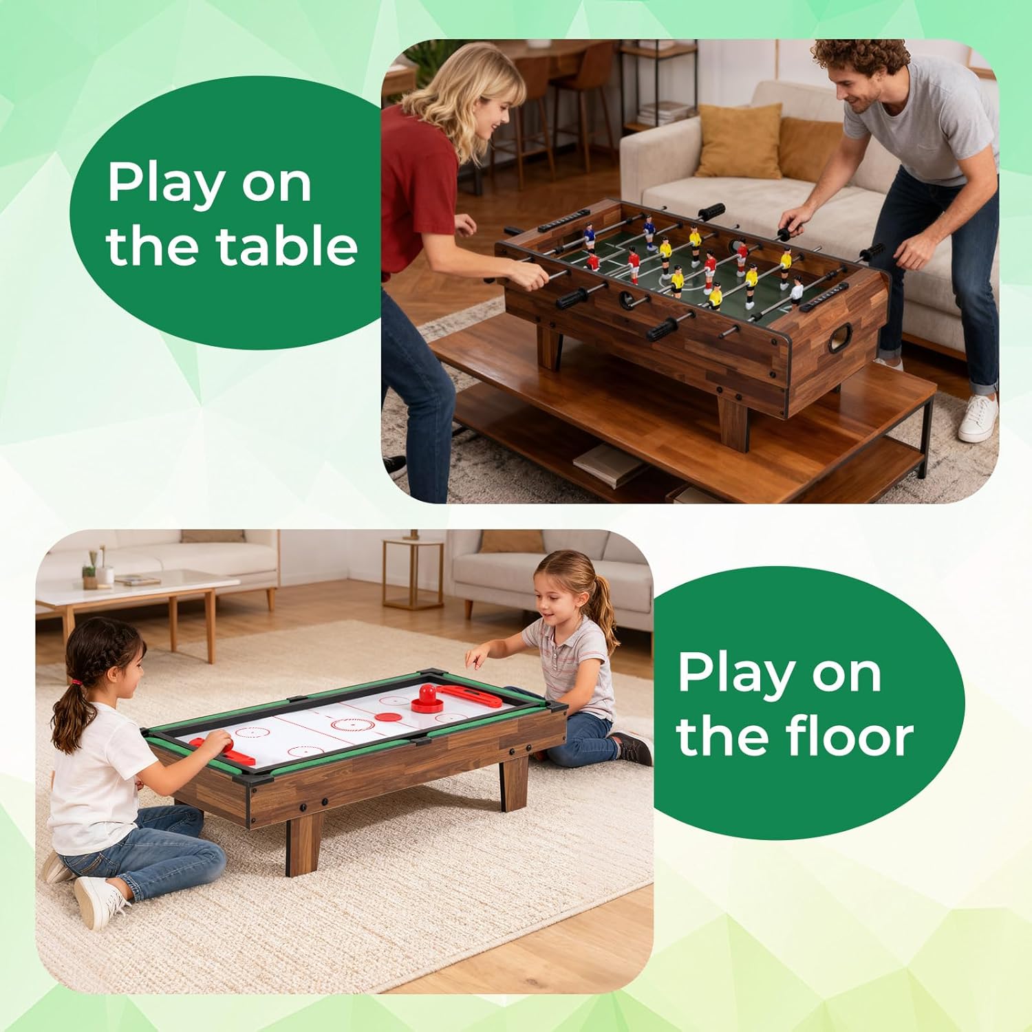 GYMAX 4 in 1 Multi Game Table, 32" Combo Game Table Set Includes Foosball, Pool Table, Hockey, Ping Pong Tabletops w/Accessories for Kids & Adults, Home, Game Room, Family Nights
