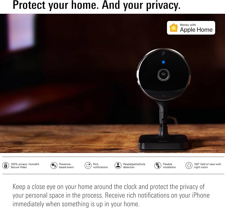Amazon.com: Eve Cam (2 Pack, Apple Home) – Smart Indoor Camera