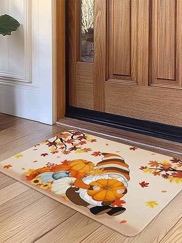 Vista 501 de Tapete de Feliz Navidad, tapete antideslizante para puerta delantera, baño, cocina, dormitorio, patio, entrada, 16 x 24 pulgadas, rojo, negro y verde