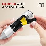 Bonsenkitchen Milk Frother Hanheld with Stand, Battery Operated Coffee Frother, Portable Hand Frother Wand Drink Mixer Perfect for Hot Chocolate, Matcha Lattes, Cappuccino, Kitchen Gifts - Silver