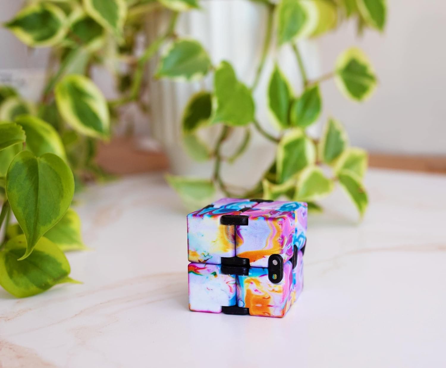Toynk Infinity Cube Fidget Toy Blocks | Sensory Stress Relief Toy for ADD, ADHD, Autism | Anxiety Reducing Mini Fidget Games | Improves Hand & Wrist Dexterity | Brain Teasers for Focus and Relaxation