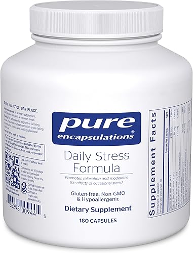 Vista 7 de Pure Encapsulations Fórmula de estrés diario Promueve la relajación y modera los efectos del estrés ocasional* 90 cápsulas