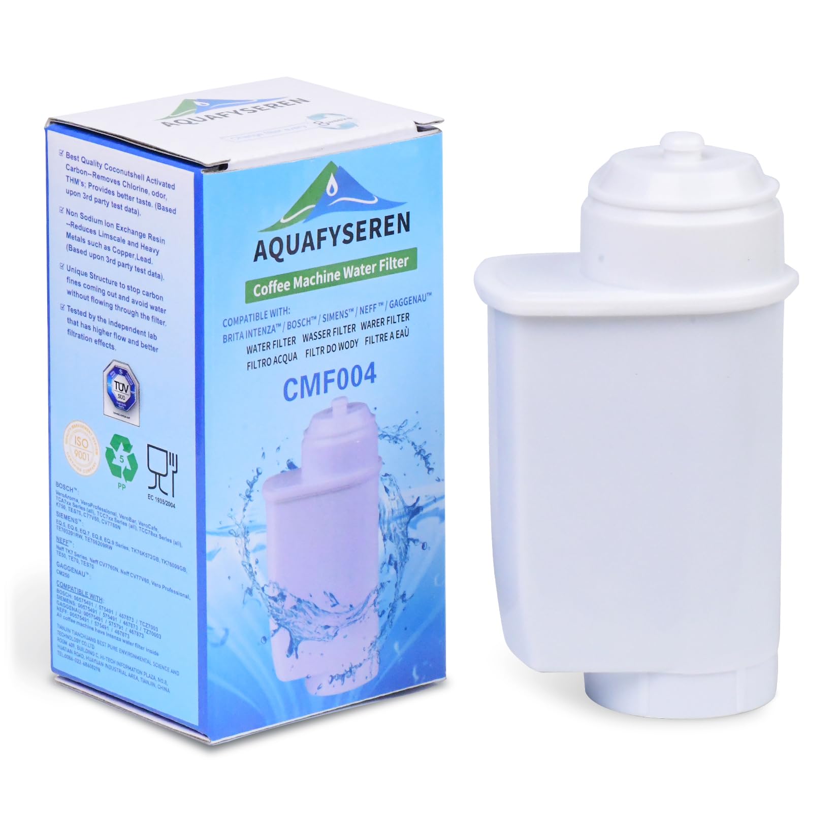Espresso machine water filter,Compatible with BRITA INTENZA/BOSCH/SIMENS/NEFF/GAGGENAU Bosch Brita Intenza TCZ7003 Walter Filter