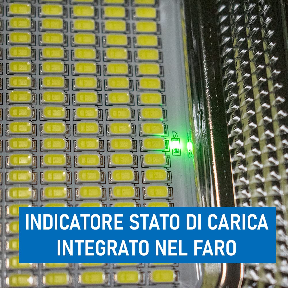 Faretto A Led Da 800W Smd Con Pannello Solare Sensore Crepuscolare E Telecomando