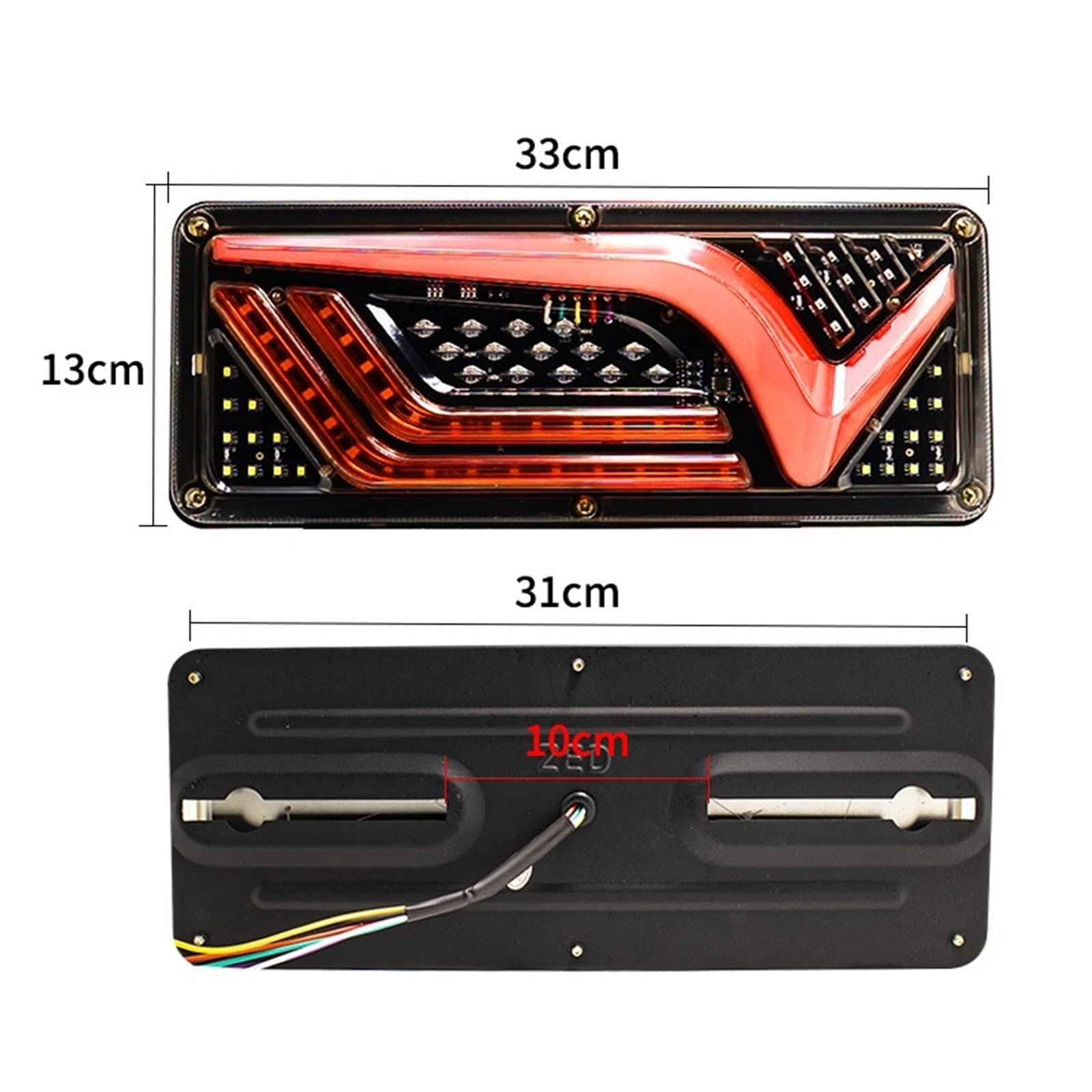 Lámpara de luz trasera de coche 2 uds remolque para camión barco coche Led luz trasera de parada 12V/24V flujo impermeable freno dirección lámpara antiniebla marcha atrás