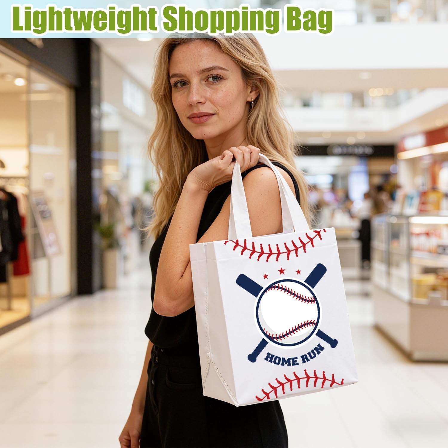 Liobelon Baseball Gift Bags 24 Pack Non-Woven Home Run Theme Party Favor Bags, 7.87”x9.84” Goodie Bags for Baseball Team Events, Birthday Parties, Game Day Supplies Fan Gifts Packaging - Image 8