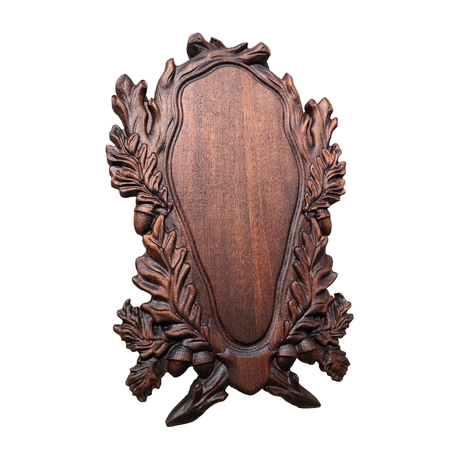 Trophy Shield - Tabla de madera de haya maciza para cazar trofeos de cornamenta como jabalí, ciervo, cabras (palisandro)