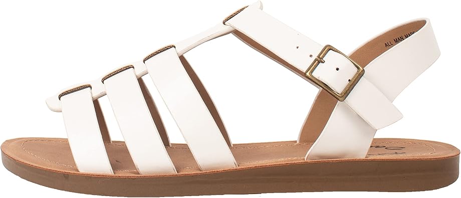 Womens Gladiator Flat Sandals Multi Strap Open Toe Sandal with Adjustable Buckle Casual Summer Comfort Shoe JAZMINE