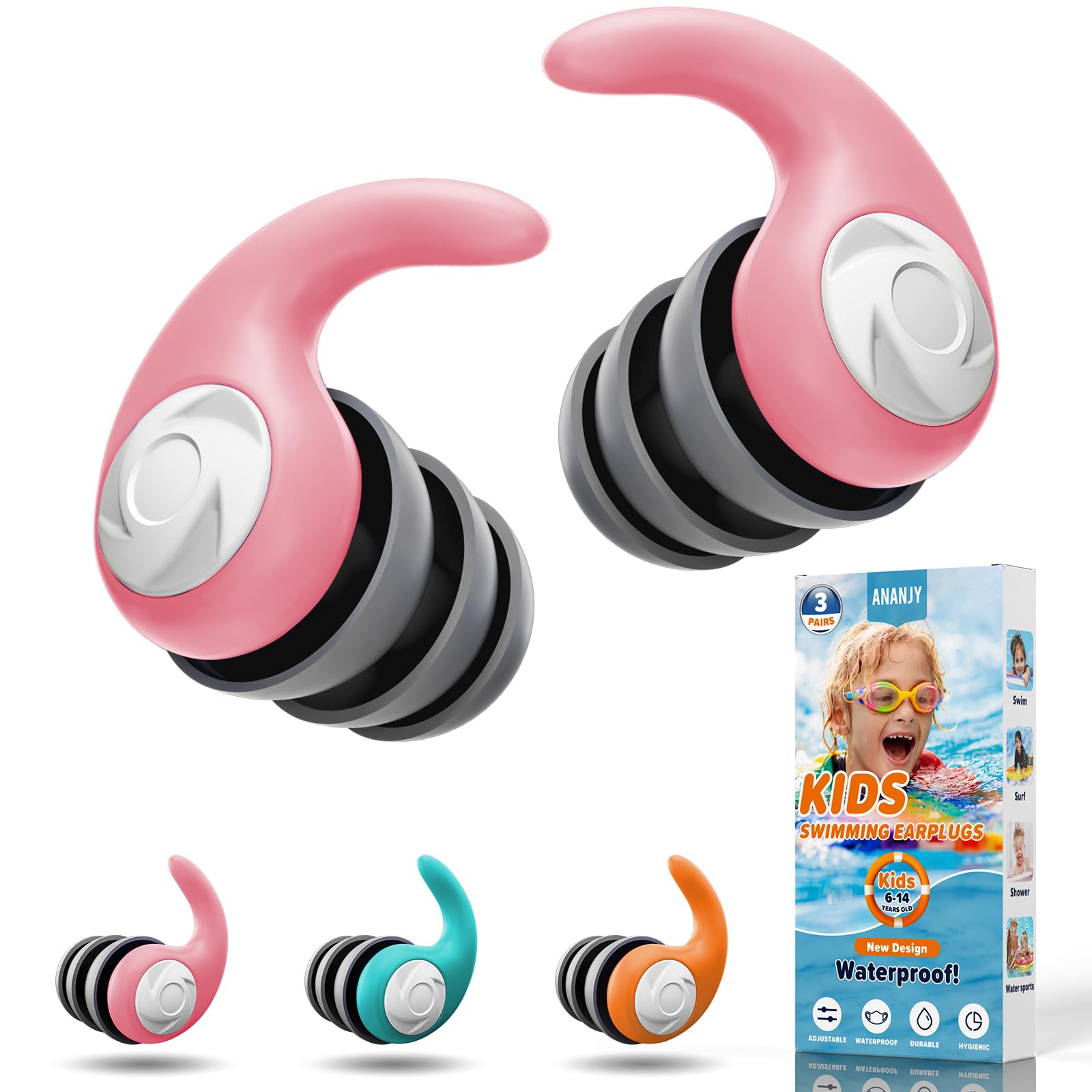 ANANJY Waterproof Swimming Ear Plugs - water sports | Mubboo