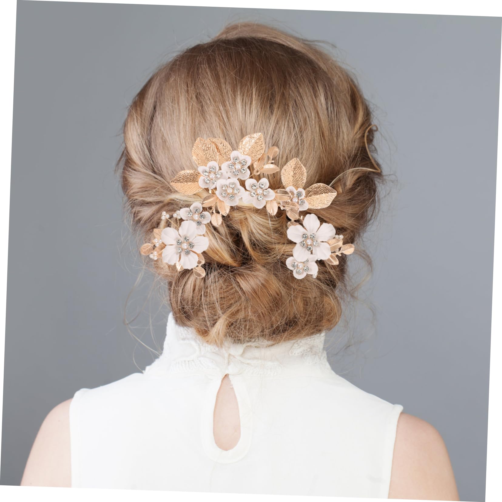 FOMIYES 4 Sets Blätter Und Blumen Haarkamm Hochzeit Haarkamm Clip Braut Kopfschmuck Blumen Haarnadel Haarschmuck Für Mädchen Für Mädchen Dekorative Haarkämme