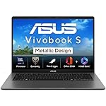 ASUS Vivobook S14, Intel Core Ultra 7 255H, Metallic Design Laptop(Intel iGPU/16GB RAM/512GB SSD/FHD+/14″/60Hz/Windows 11/M365 Basic (1Year)*/Office Home 2024/Matte Gray/1.4 Kg) S3407CA-LY083WS