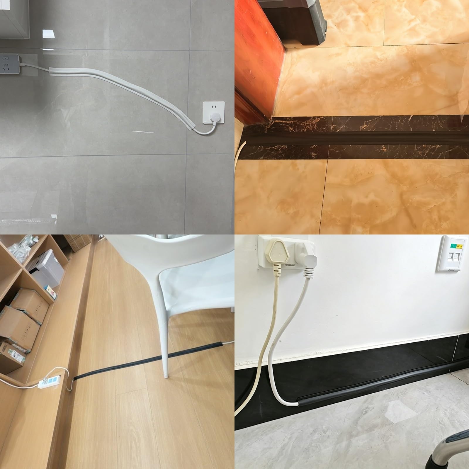 Goulotte Passe Cable Rouleau De Chemin De Câbles De 15 M avec Adhésif, À Couper À La Longueur