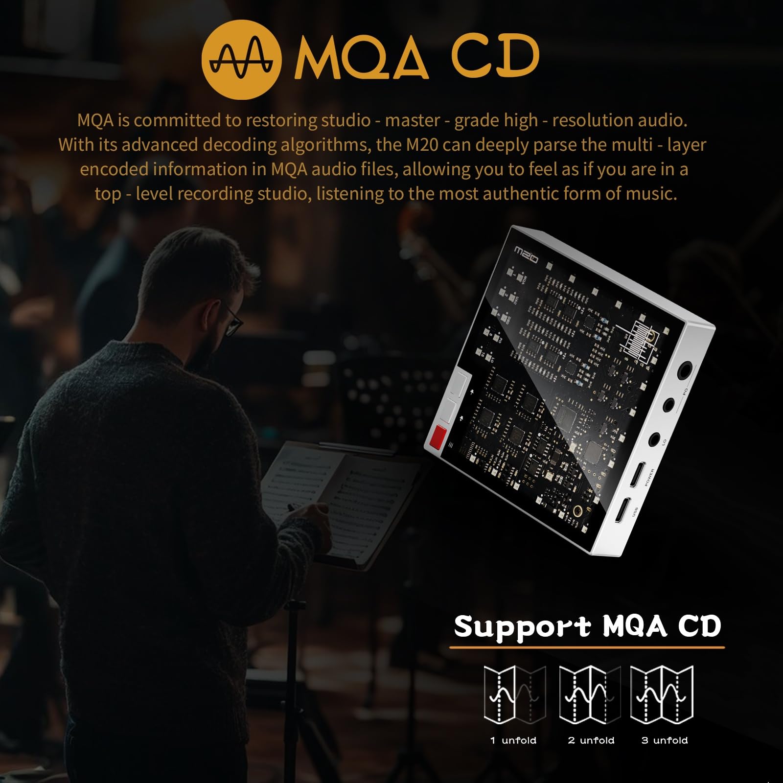 SMSL M20 MQA MQA-CD DAC & Amplificatore per cuffie USB2.1 USB2.2 XU316 768kHz/32Bit DSD256 Gaming DAC PCM Filtro USB DAC 3,5 mm e 4,4 mm Jack per cuffie Mini decoder audio argento
